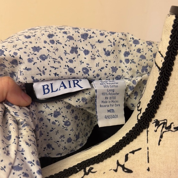 Women's Navy Jacket with Floral Lining - Picture 2 of 5